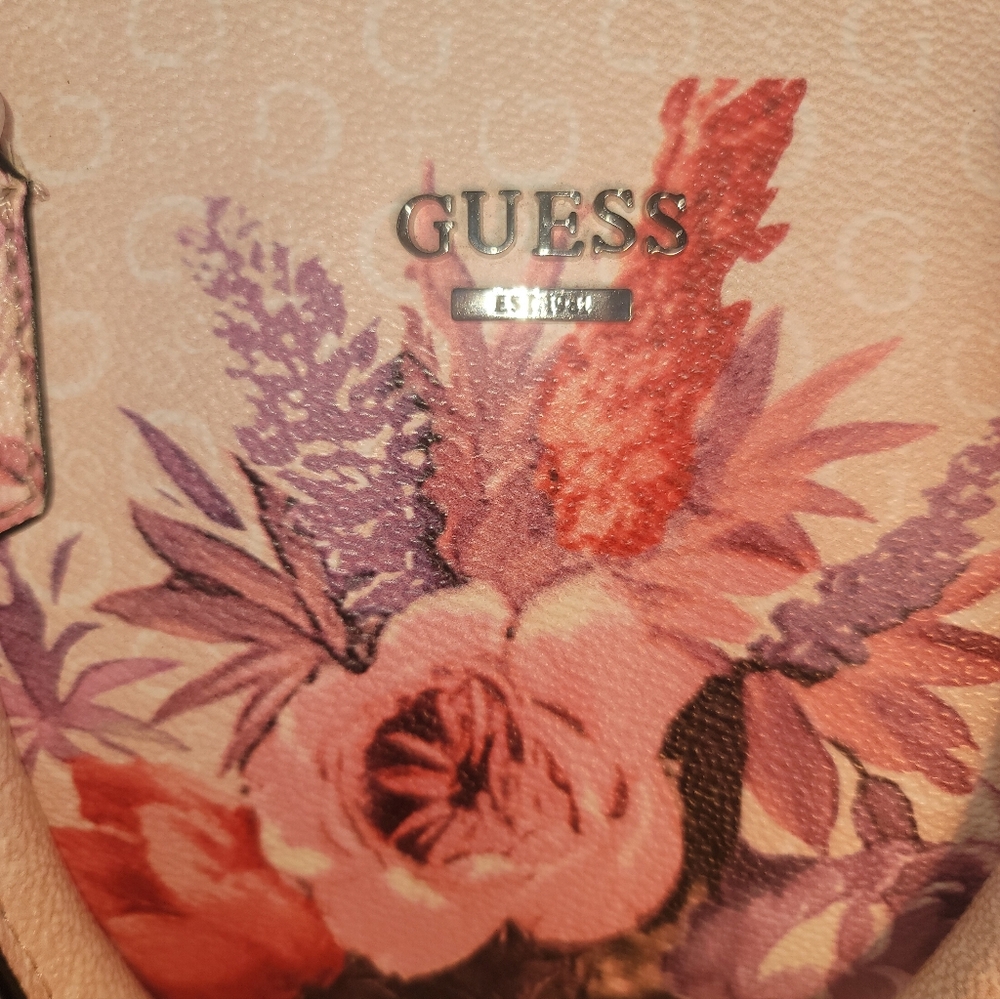 Vintage Guess Floral Print Satchel Handbag - Picture 2 of 11